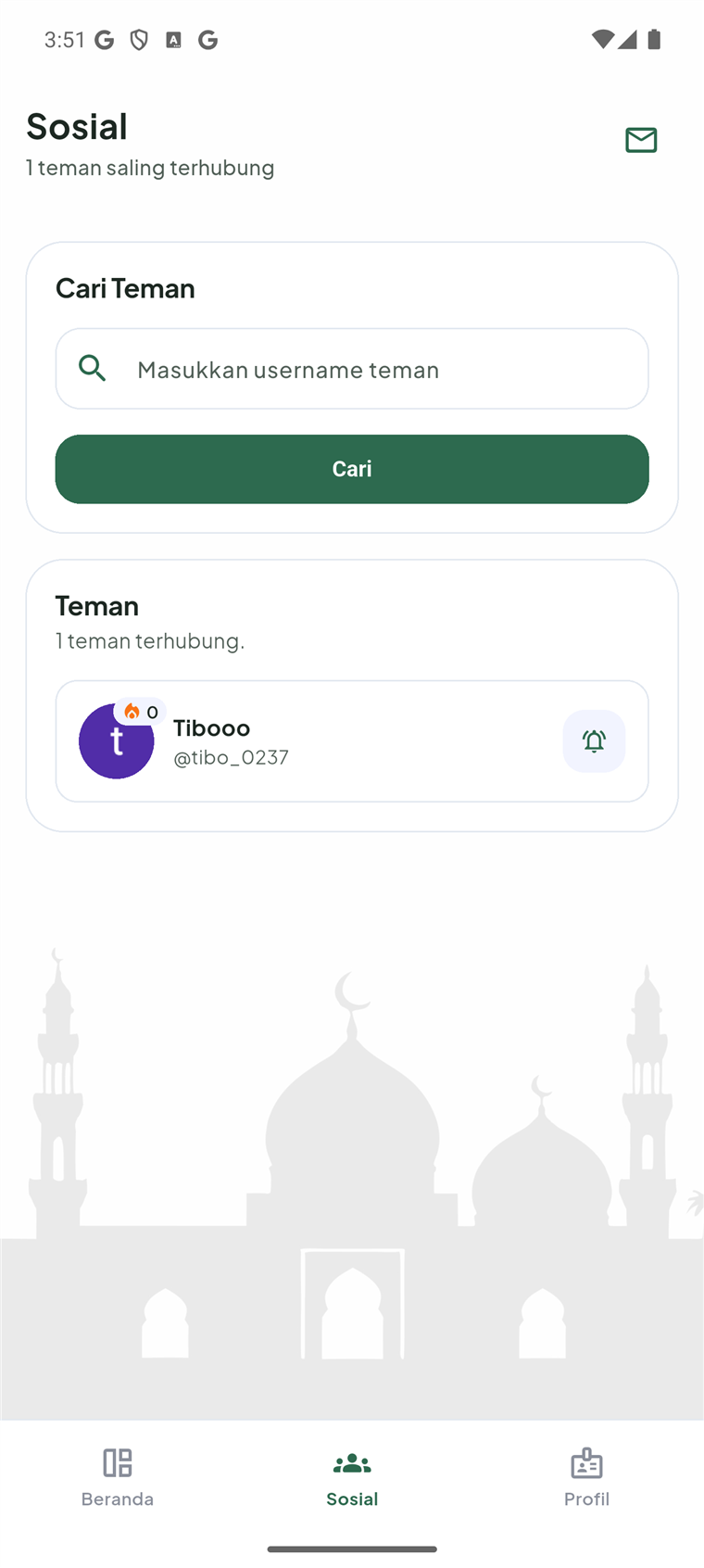 Layar teman di Daily Muraja